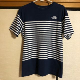 ザノースフェイス(THE NORTH FACE)のノースフェイス Ｔシャツ Mサイズ ボーダー ネイビー(登山用品)