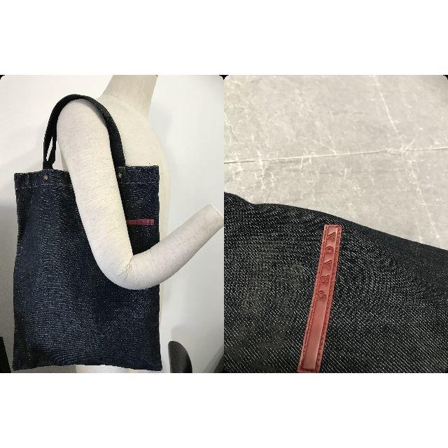 PRADA(プラダ)の●プラダスポーツ希少インディゴデニム大き目トートショルダーバッグ赤タグ●美品 レディースのバッグ(トートバッグ)の商品写真