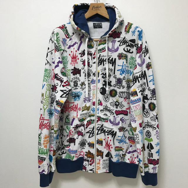 在庫あり】 STUSSY - レア【未使用近い】STUSSY ジップパーカー ロゴ総 ...