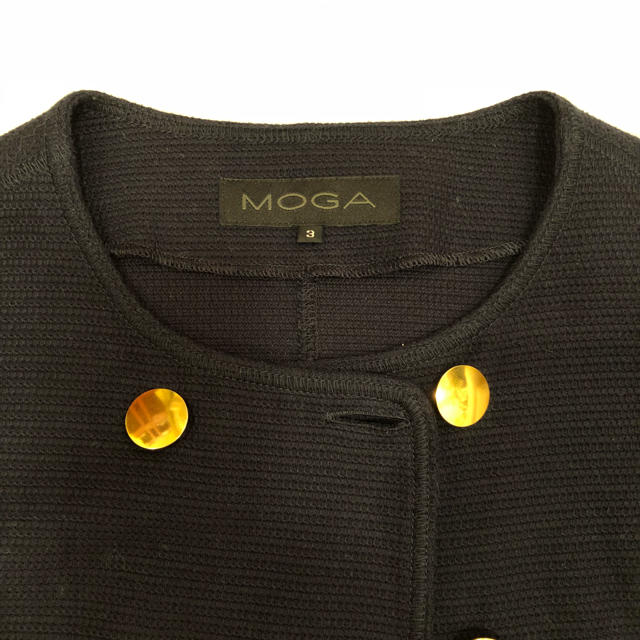 MOGA(モガ)のＭＯＧＡ ニットジャケット ネイビー sizeＭ レディースのジャケット/アウター(ノーカラージャケット)の商品写真