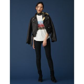 マウジー(moussy)の濃い方のブラック24インチ 今季 HW Rebirth BLACK SKINNY(デニム/ジーンズ)