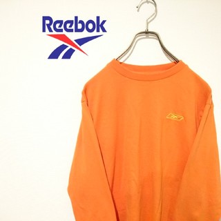 リーボック(Reebok)のReebok リーボック ワンポイントロゴロンT 長袖カットソー オレンジ(Tシャツ/カットソー(七分/長袖))