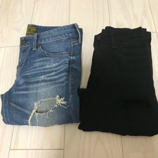 マウジー(moussy)のmoussy クラッシュ デニム セット 特価(デニム/ジーンズ)