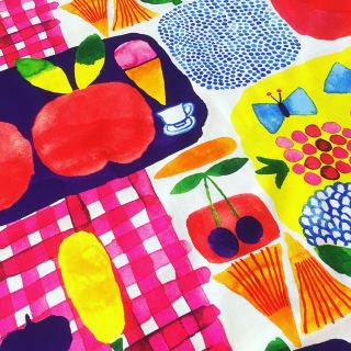 マリメッコ(marimekko)のマリメッコ生地、大人気、超レア、ケサトリ、145×50cm(生地/糸)