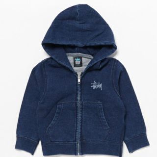 ステューシー(STUSSY)のステューシー キッズ デニムパーカー ネイビー 130(ジャケット/上着)