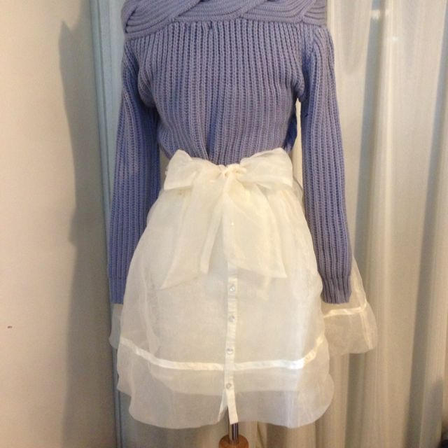 GRL(グレイル)のバックリボンオーガンジースカート レディースのスカート(ひざ丈スカート)の商品写真