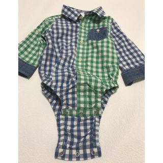 ベビーギャップ(babyGAP)のベビーギャップ☆ギンガムチェック ロンパース  サイズ70(シャツ/カットソー)