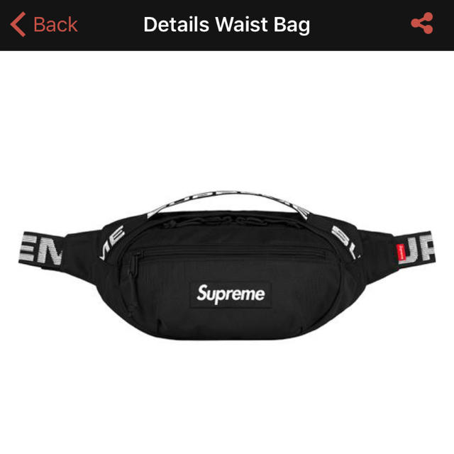 ウエストポーチ18SS supreme waist bag Supreme Bag