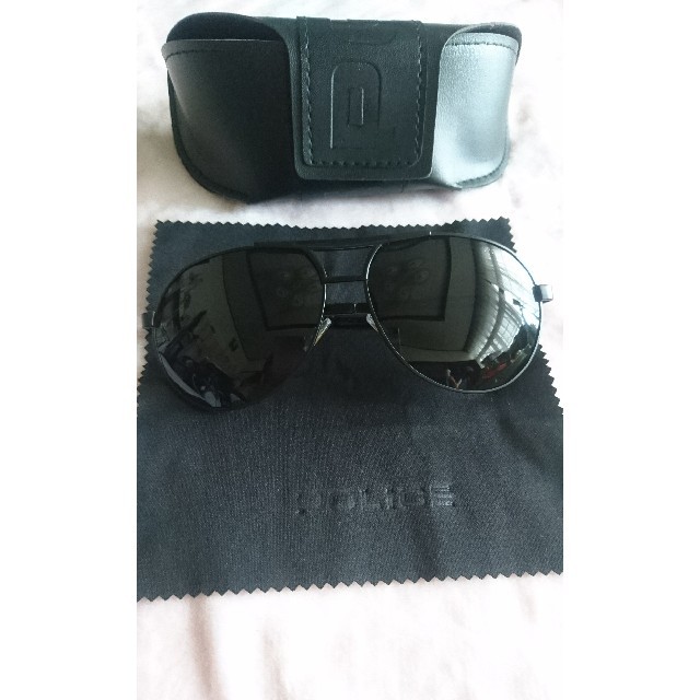 POLICE(ポリス)のPOLICE/ポリス ティアドロップ サングラス マットブラック allブラック メンズのファッション小物(サングラス/メガネ)の商品写真