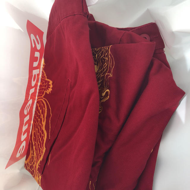 Supreme(シュプリーム)の激レア Supreme Dragon Work Jacket Red S メンズのジャケット/アウター(ナイロンジャケット)の商品写真