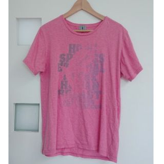 タケオキクチ(TAKEO KIKUCHI)のタケオキクチ TAKEO KIKUCHI プリントTシャツ ピンク(Tシャツ/カットソー(半袖/袖なし))