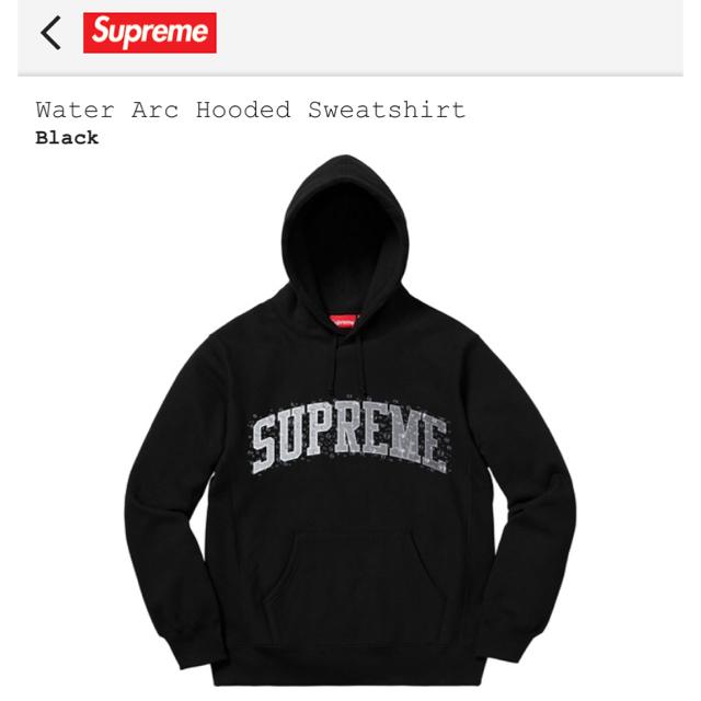 Supreme(シュプリーム)のSupreme Water Arc Hooded Sweatshirt メンズのトップス(パーカー)の商品写真