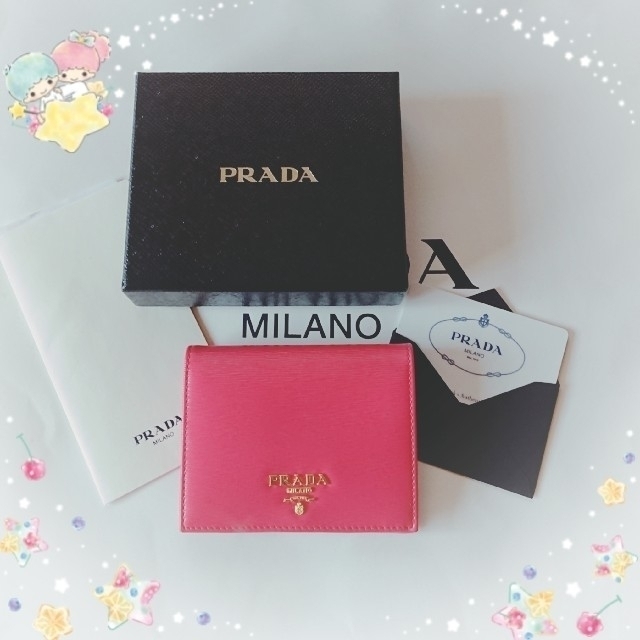 PRADA(プラダ)のPRADA財布⭐二つ折りサフィアーノ♡正規品☆美品✨ レディースのファッション小物(財布)の商品写真