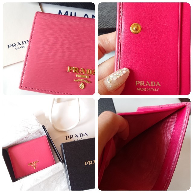 PRADA(プラダ)のPRADA財布⭐二つ折りサフィアーノ♡正規品☆美品✨ レディースのファッション小物(財布)の商品写真