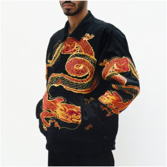 Supreme(シュプリーム)のL Supreme 18AW Dragon work Jacket 黒 新品 メンズのジャケット/アウター(ブルゾン)の商品写真