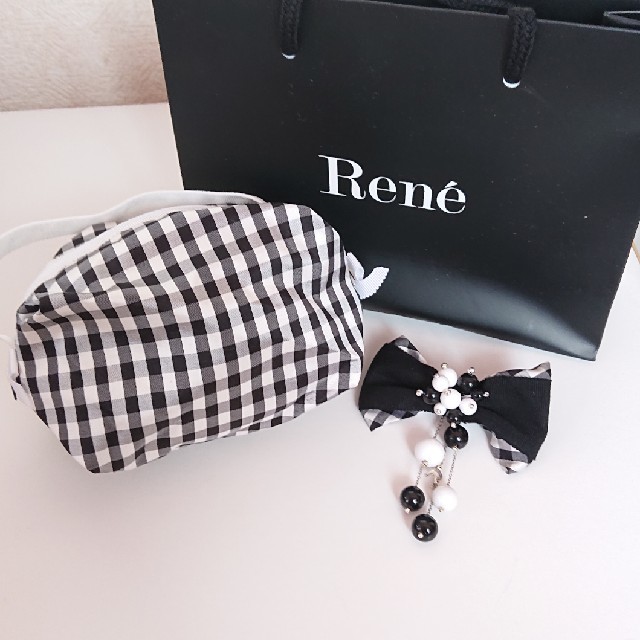 René(ルネ)のReneギンガムチェックセット⭐(バービー様専用) レディースのファッション小物(ポーチ)の商品写真