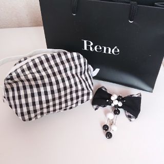 ルネ(René)のReneギンガムチェックセット⭐(バービー様専用)(ポーチ)