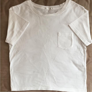 ウィゴー(WEGO)のWEGO 送料込・USAコットンUネックTシャツ ホワイト(Tシャツ(半袖/袖なし))