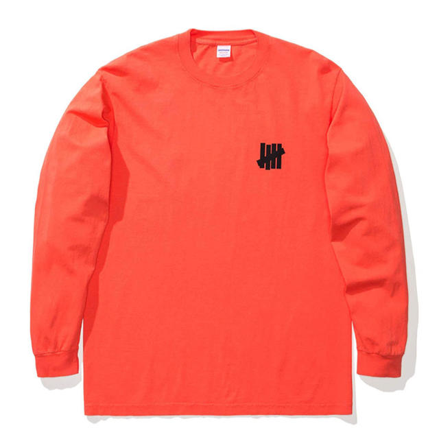 UNDEFEATED(アンディフィーテッド)のUNDEFEATED ICON L/S TEE XLサイズ オレンジ新品定価以下 メンズのトップス(Tシャツ/カットソー(七分/長袖))の商品写真