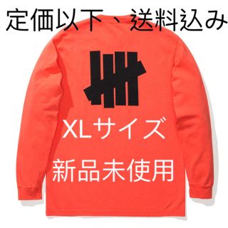 アンディフィーテッド(UNDEFEATED)のUNDEFEATED ICON L/S TEE XLサイズ オレンジ新品定価以下(Tシャツ/カットソー(七分/長袖))