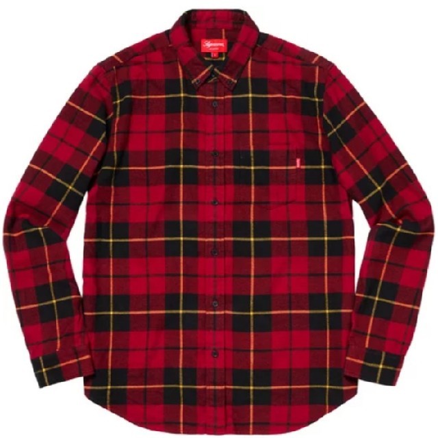 SUPREME TARTAN L/S FLANNEL SHIRT RED　M