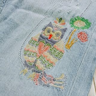 アズノゥアズオオラカ(AS KNOW AS olaca)のAS KNOW AS olaca / 刺繍入りボーイズデニム(デニム/ジーンズ)