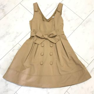 ウィルセレクション(WILLSELECTION)のウィルセレクション♡トレンチ風ジャンスカ♡ジャンパースカートワンピースキャメル(ひざ丈ワンピース)