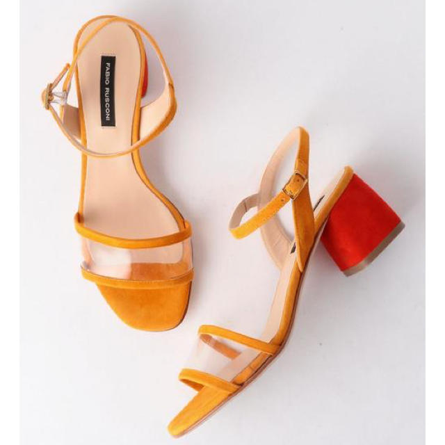 FABIO RUSCONI(ファビオルスコーニ)のファビオルスコーニ♡クリアチャンキーヒールサンダル レディースの靴/シューズ(サンダル)の商品写真