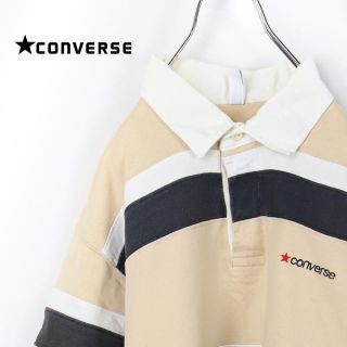 コンバース(CONVERSE)の専用 古着 90's コンバース ロゴ ラガーシャツ ポロシャツ(ポロシャツ)