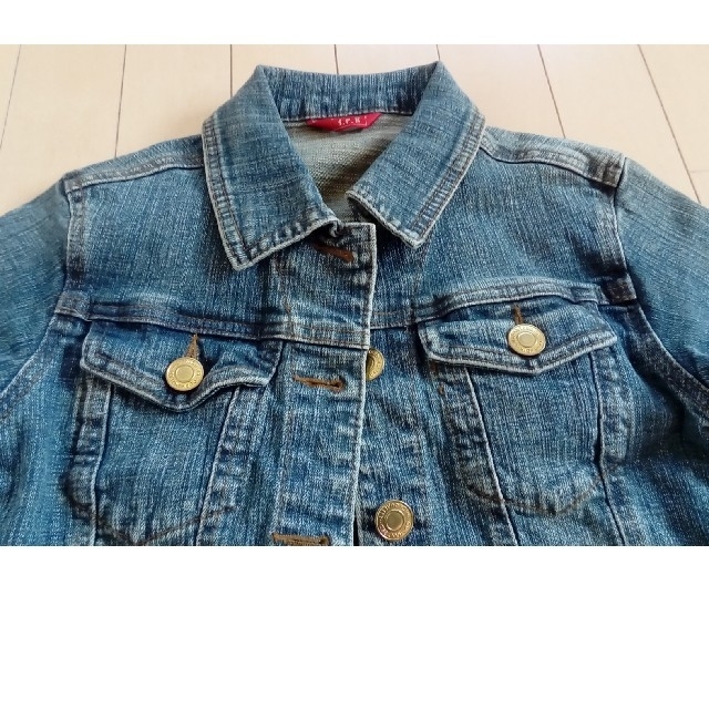 デニム七分袖Ｇジャンショート丈Mサイズ レディースのジャケット/アウター(Gジャン/デニムジャケット)の商品写真