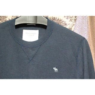 アバクロンビーアンドフィッチ(Abercrombie&Fitch)のアバクロ【新品】　ワッフルロンT　紺ネイビー(Tシャツ/カットソー(七分/長袖))