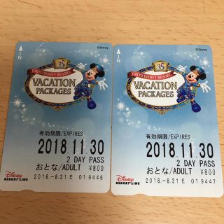 ディズニー(Disney)のディズニーリゾートライン２DAY PASS(遊園地/テーマパーク)