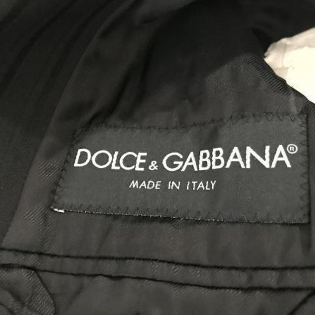 DOLCE&GABBANA(ドルチェアンドガッバーナ)のドルチェ&ガッバーナ黒タグ1つボタンシングルシャドーストライプブラックスーツ  メンズのスーツ(セットアップ)の商品写真