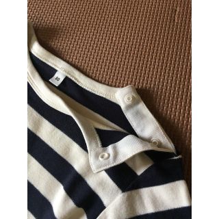 ムジルシリョウヒン(MUJI (無印良品))のMUJI 無印良品 ボーダー長袖Tシャツ 80㎝(Ｔシャツ)