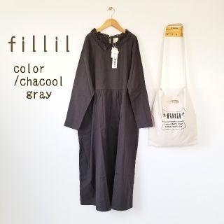 メルロー(merlot)の今季新作＊fillil レース襟のナチュラルなロングワンピース(ロングワンピース/マキシワンピース)