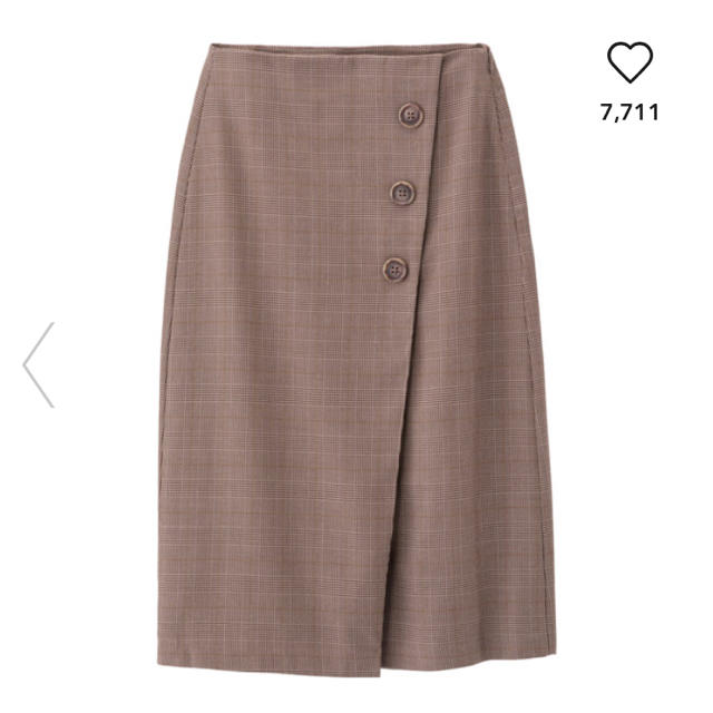 GU(ジーユー)のラップミディスカート レディースのスカート(ひざ丈スカート)の商品写真