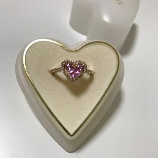 ジュエリーツツミ(JEWELRY TSUTSUMI)のジュエリーツツミ ハートリング ピンクサファイア(リング(指輪))