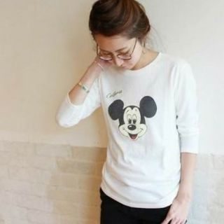 フレームワーク(FRAMeWORK)のFRAMEWORK　Mickey Tee　WHITE(Tシャツ(長袖/七分))