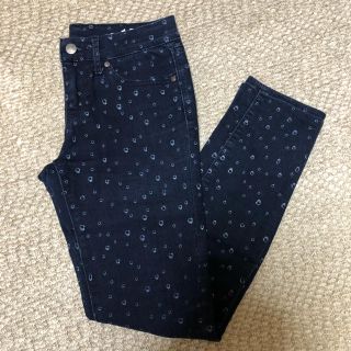 ギャップ(GAP)のGAP バブルドット柄ウルトラスキニー☆size0(デニム/ジーンズ)