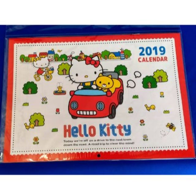 サンリオ(サンリオ)の2019 壁掛けカレンダー（キティちゃん） インテリア/住まい/日用品の文房具(カレンダー/スケジュール)の商品写真