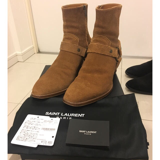 返品?交換対象商品】 Saint Laurent 42.5 リングブーツ サンローラン