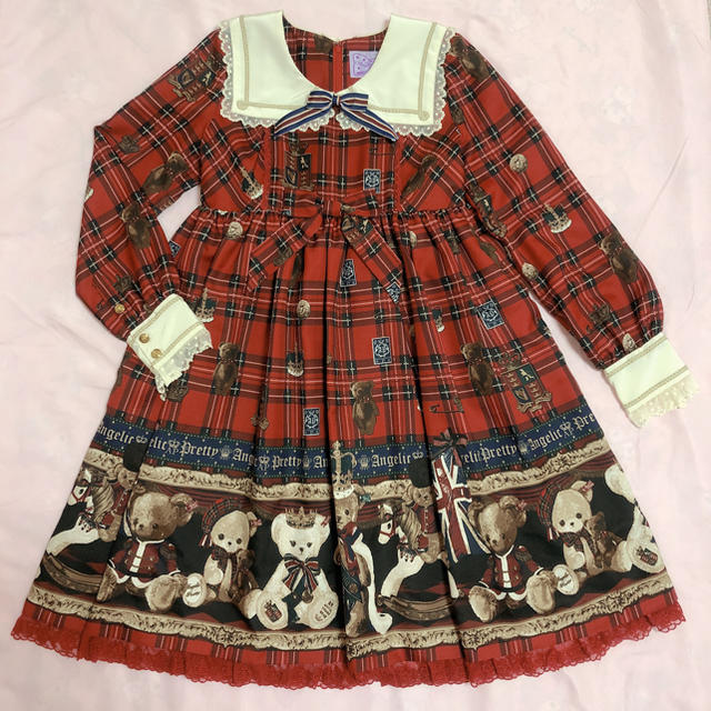 Angelic Pretty British Bearワンピース 22-12-28-1004h-1-OP-AP-L-SK-ZH-R 