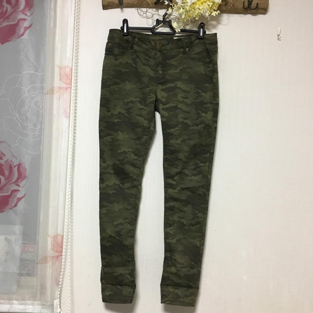 A-54)カモフラージュスキニーパンツ(L)WISH LIST/JEANS レディースのパンツ(スキニーパンツ)の商品写真