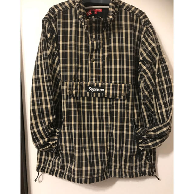 supreme nylon plaid pullover