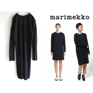 マリメッコ(marimekko)の美品 マリメッコ MOONA ストレッチジャージーワンピースS 定価38880円(ひざ丈ワンピース)