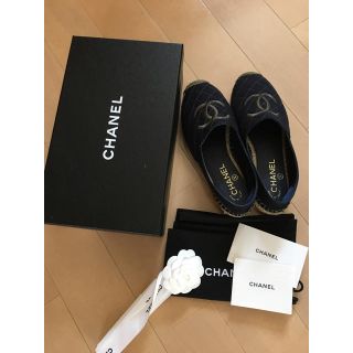 シャネル(CHANEL)のCHANEL エスパドリーユ2018 37(スリッポン/モカシン)