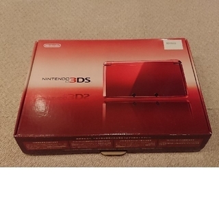 ニンテンドー3DS(ニンテンドー3DS)の任天堂3DS レッド 箱付き　電源アダプタ無(携帯用ゲーム機本体)