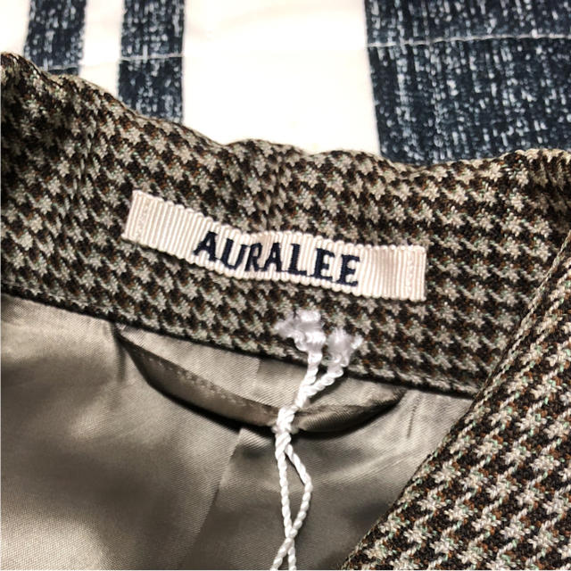 AURALEE DOUBLE FACE CHECK ZIP BLOUSON