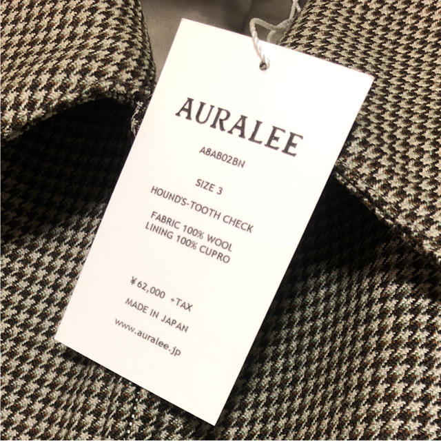 AURALEE DOUBLE FACE CHECK ZIP BLOUSON