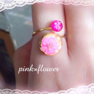 flower×pink リング(リング(指輪))